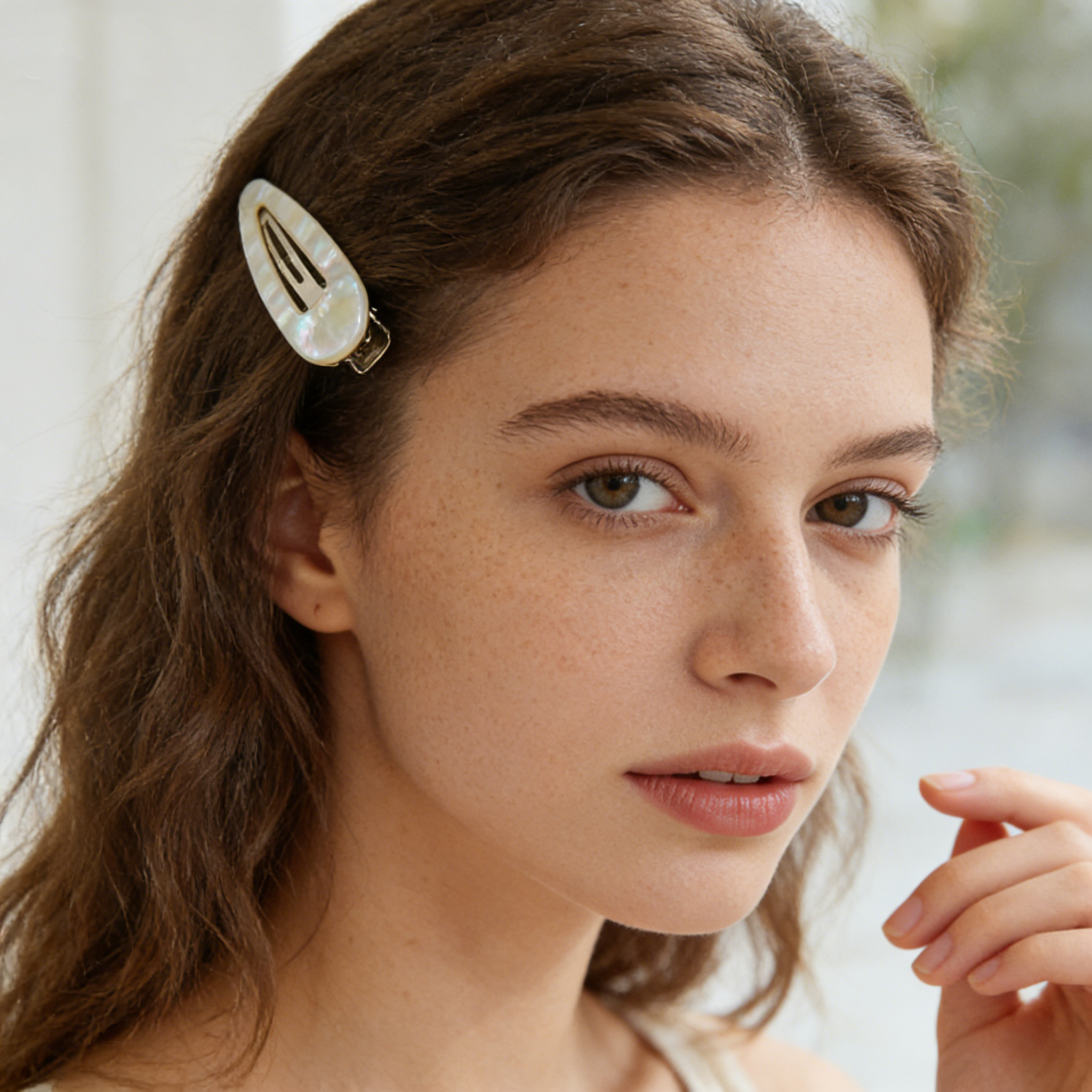 Elegant Iridescent MOP Hair Clip